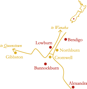 Central Otago Riesling Area Map